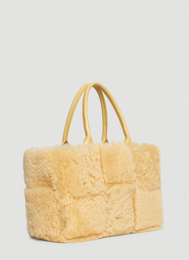 Bottega Veneta Arco Shearling Tote Bag Yellow bov0245056