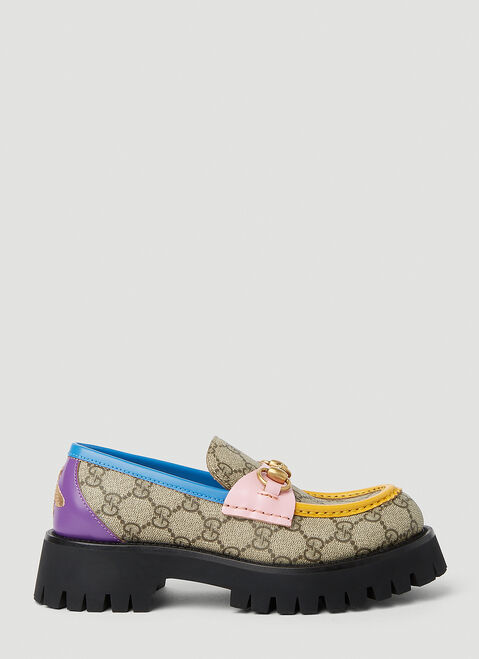 Saint Laurent GG Colour Block Loafers Black sla0253063