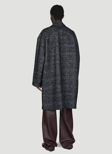 Bottega Veneta Wool Checked Coat Black bov0155010