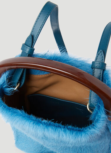 Dries Van Noten Pony Hair Handbag Blue dvn0253002