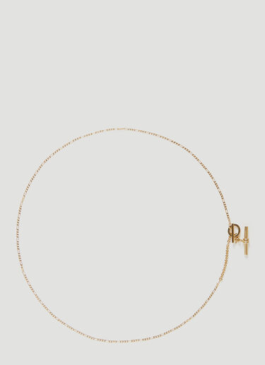Bottega Veneta Gold-Plated T-Bar Necklace Gold bov0145074
