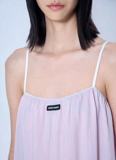 Miu Miu Wisteria Chiffon Dress Lilac miu0265002