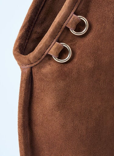 Suede Handbag With Tassels Miu Miu Suede Handbag With Tassels Brown miu0261020