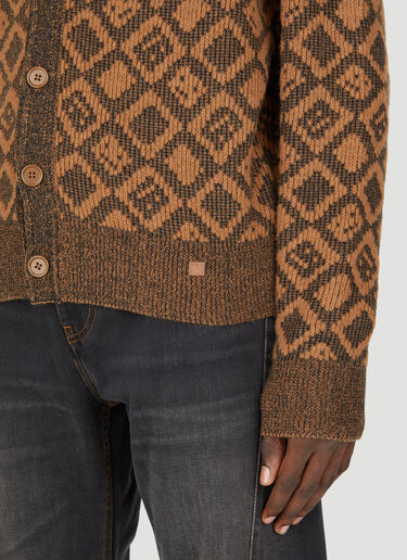 Acne Studios Faces Tiles Cardigan Brown acn0153057