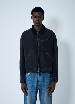 Maison Margiela Denim Zip-Up Jacket Black mla0161001