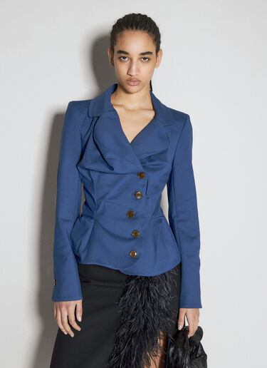 Vivienne Westwood 드렁큰 테일러드 블레이저 블루 vvw0255044