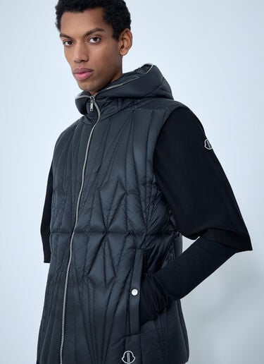 Moncler x Rick Owens Geocamo Flight Quilted Hooded Gilet Black mcs0363007