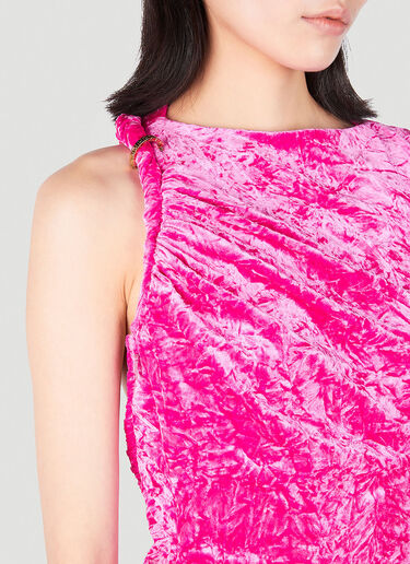 Versace Asymmetric Cut-Out Mini Dress Pink vrs0251011