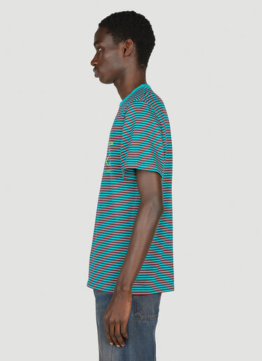 Striped Logo T-Shirt Martine Rose Striped Logo T-Shirt Light Blue mtr0152003