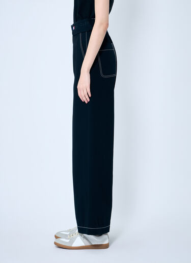 8 Moncler Palm Angels Wide-Leg Pants Black mpa0259003