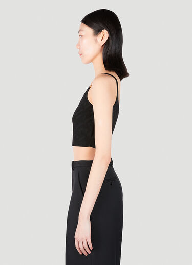 Versace Logo Plaque Crop Top Black vrs0251015