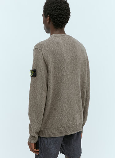 Stone Island テクスチャードニットセーター グレー sto0156084