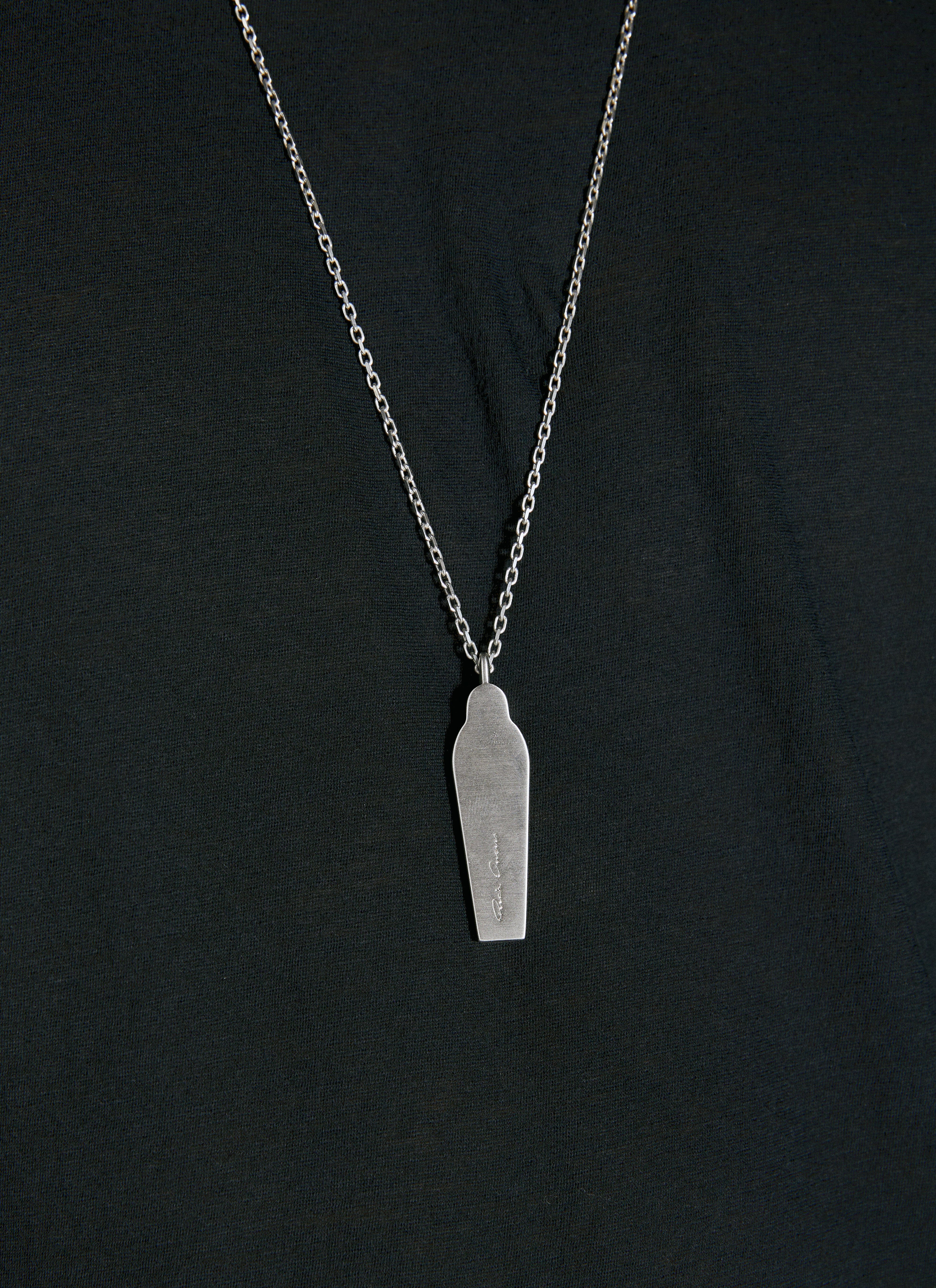 Rick Owens Men's' Sarcophagus Charm Necklace in Silver | LN-CC®