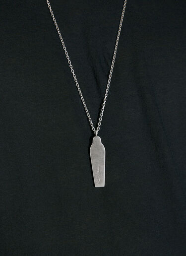 Rick Owens Sarcophagus Charm Necklace Silver ric0155041