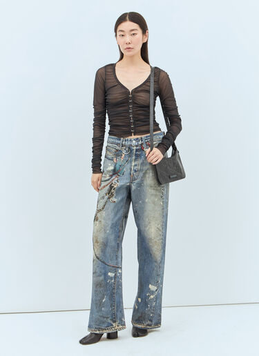 Acne Studios 1981F Printed Jeans Blue acn0258014