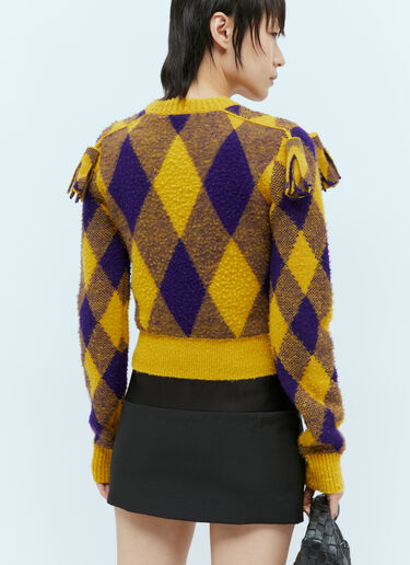 Burberry Argyle Wool Sweater Yellow bur0254015