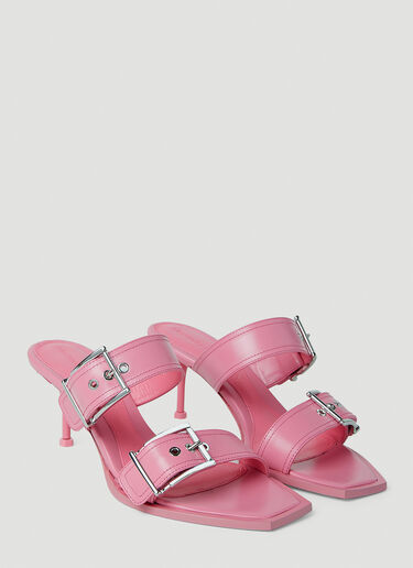 Alexander McQueen Punk High Heel Mules Pink amq0251018