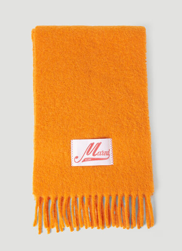 Marni 徽标贴饰围巾 橙色 mni0153020