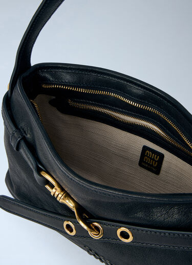 LN-CC® - Miu Miu: Adventure Nappa Leather Shoulder Bag - Black Miu Miu Adventure Nappa Leather Shoulder Bag Black miu0264202