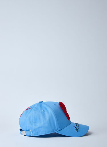 Walter Van Beirendonck 로고 모티프 베이스볼 캡  블루 wlt0160016