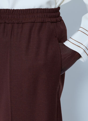 Max Mara 와이드 핏 드로스트링 바지 버건디 max0266219