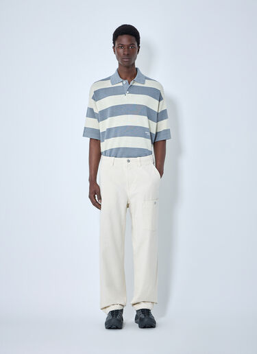 Stone Island Striped Polo Shirt Ivory sto0164076