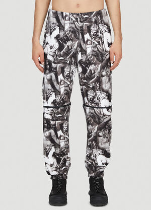 UNDERCOVER Graphic Print Pants White und0153001