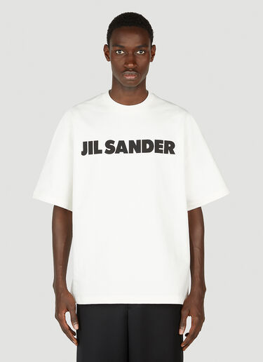 Jil Sander Logo Print T-Shirt Cream jil0151033