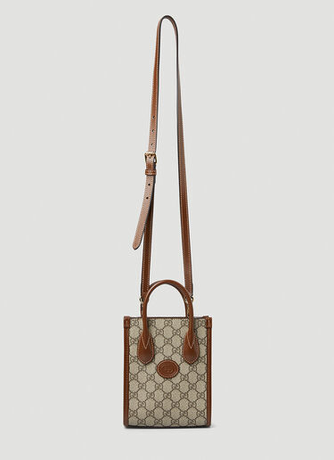 Gucci GG Supreme Mini Crossbody Bag Brown guc0150223