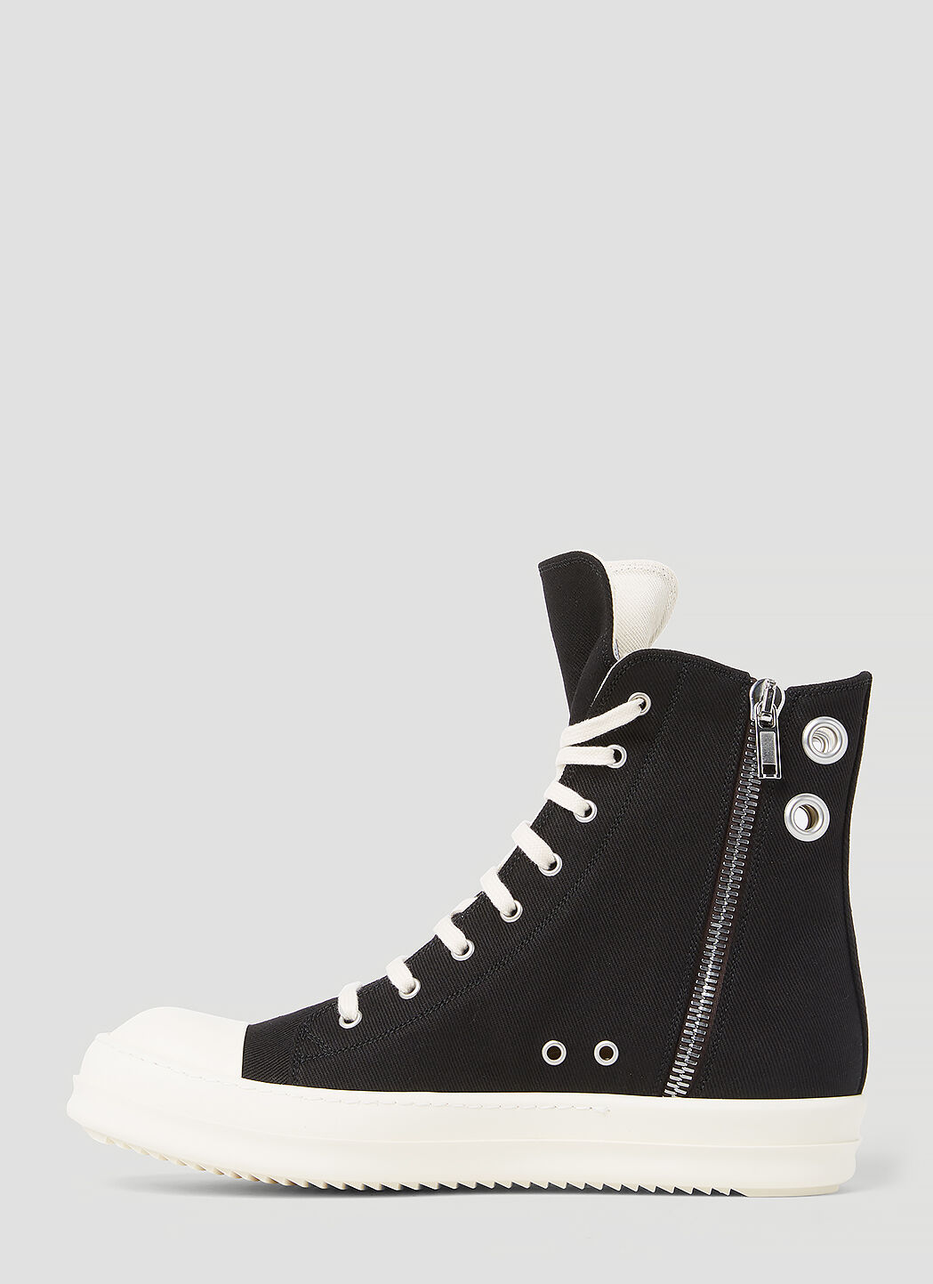 Rick Owens DRKSHDW Men's' Denim High Top Sneakers in Black | LN-CC®