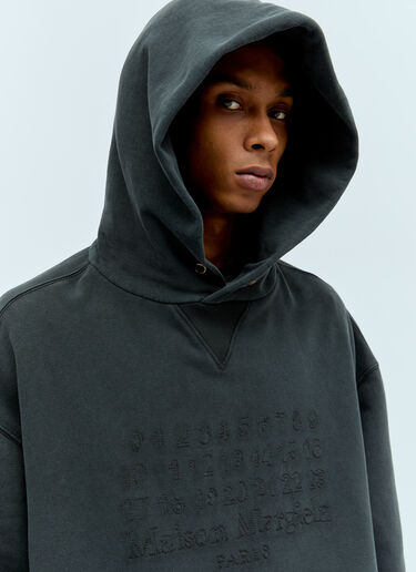 Maison Margiela Reverse Logo Hooded Sweatshirt Black mla0155005