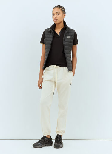 Moncler 로고 패치 폴로 셔츠 블랙 mon0259026