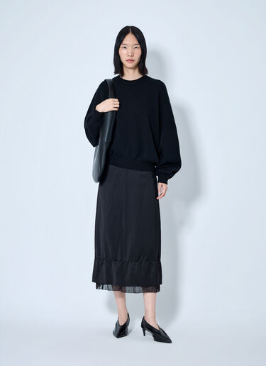 LN-CC® - Khaite: Oversized Wool-Blend Sweater - Black Khaite Oversized Wool-Blend Sweater Black kha0265013