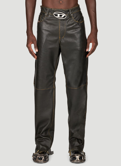 Rick Owens P-Kooman Leather Pants Black ric0156010