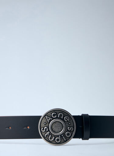 Logo Buckle Leather Belt Acne Studios Logo Buckle Leather Belt Black acn0164021