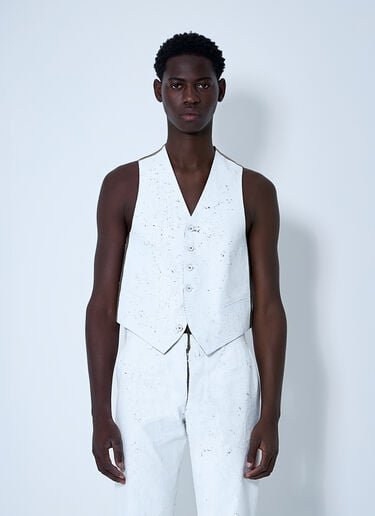 MM6 Maison Margiela Half Painted Vest White mmm0160003