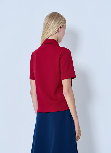 Miu Miu Jersey Polo Shirt Red miu0264106