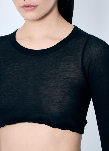 Rick Owens Crop T-Shirt Black ric0259008
