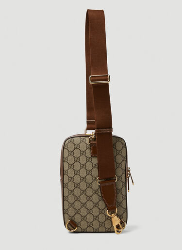 Gucci GG Supreme Sling Crossbody Bag Brown guc0150198