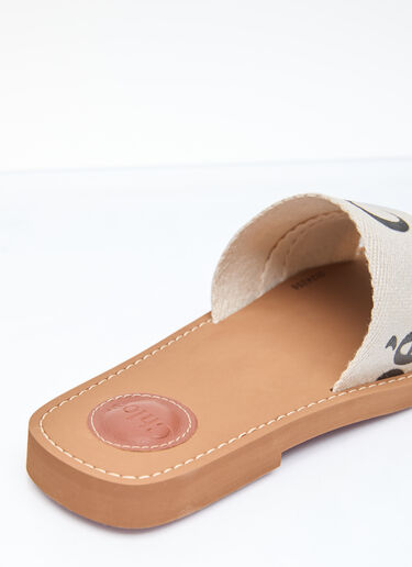 Chloé Woody Slides Beige chl0256014