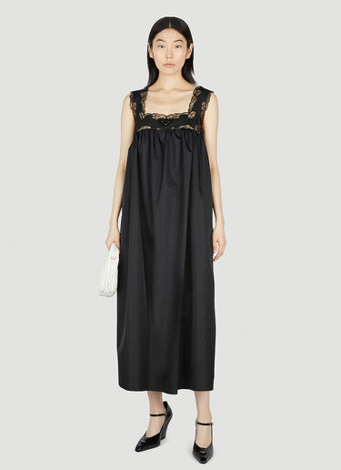 Prada Re-Nylon Lace Trim Dress Black pra0252050