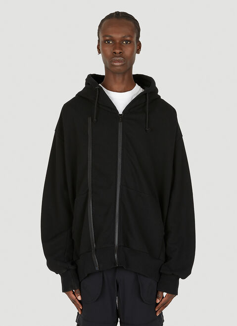 UNDERCOVER Double Zip Hooded Sweatshirt Black und0152012