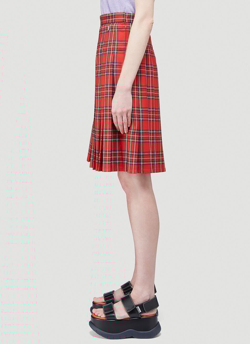 Heaven by Marc Jacobs Women s Tartan Pleated Skirt in Red LN CC