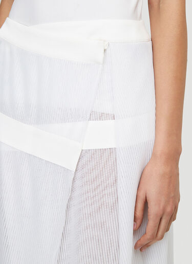 032C Pleated Wrap Skirt White cee0238004