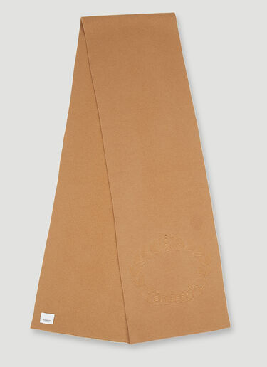 Ghost Crest Scarf Burberry Ghost Crest Scarf Camel bur0251092