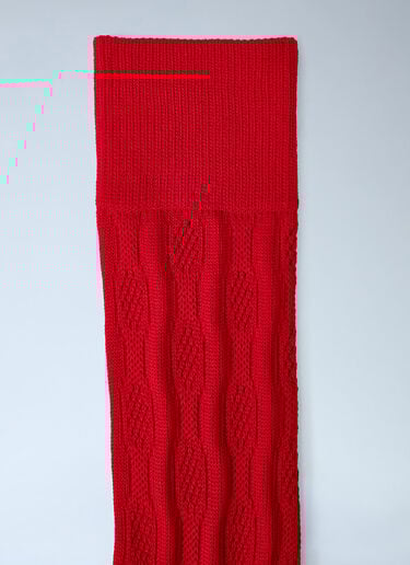 Dries Van Noten Cable Knit Pattern Socks Red dvn0264003
