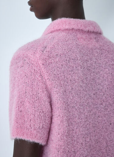 Mohair-Blend Polo Shirt ERL Mohair-Blend Polo Shirt Pink erl0162005