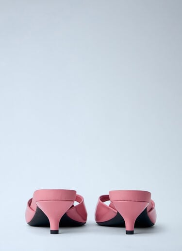 Prada Patent Leather Kitten Heel Mules Pink pra0264011
