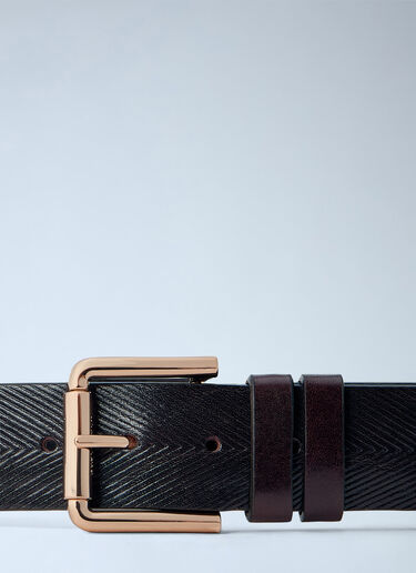 Max Mara Patterned Leather Belt Dark Brown max0266060