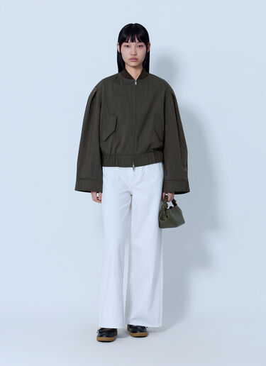 LN-CC® - GANNI: Light Wool Melange Boxy Jacket - Brown GANNI Light Wool Melange Boxy Jacket Brown gan0265044